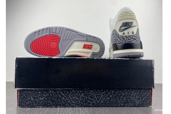 Rep EP DN3707-100 Jordan White Retro DN3707-100 3 Cement Reimagined 0212